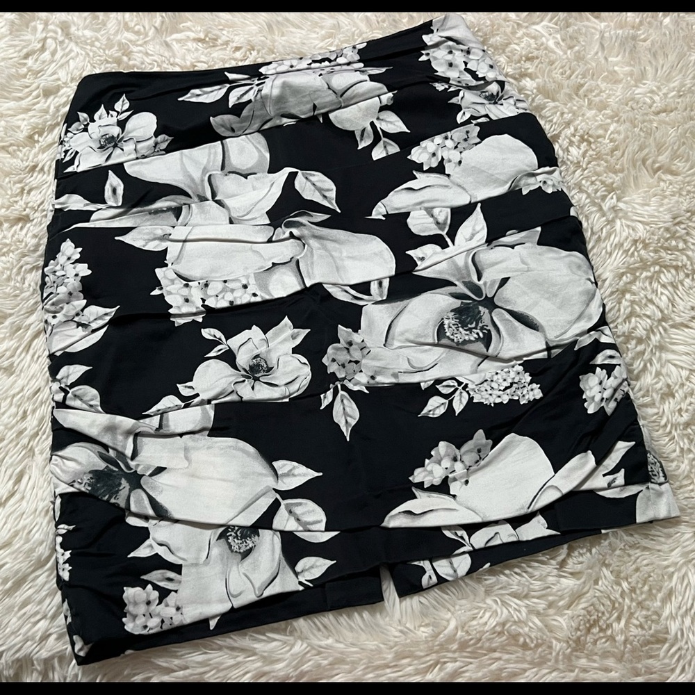 WHBM Floral Mini Skirt